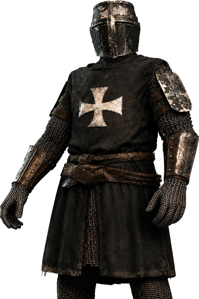 黒い甲冑をまとった中古ドメイン騎士オーラン