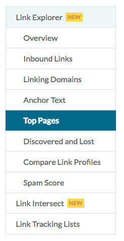link explorer top pages